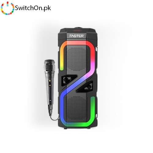 FASTER RAINBOW 7 POWERFUL BASS WIRELESS SPEAKER WITH MIC 20W - BLUETOOTH SPEAKER AND PORTABLE SPEAKER